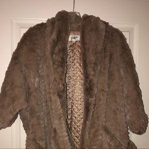 Jolt plush faux fur coat